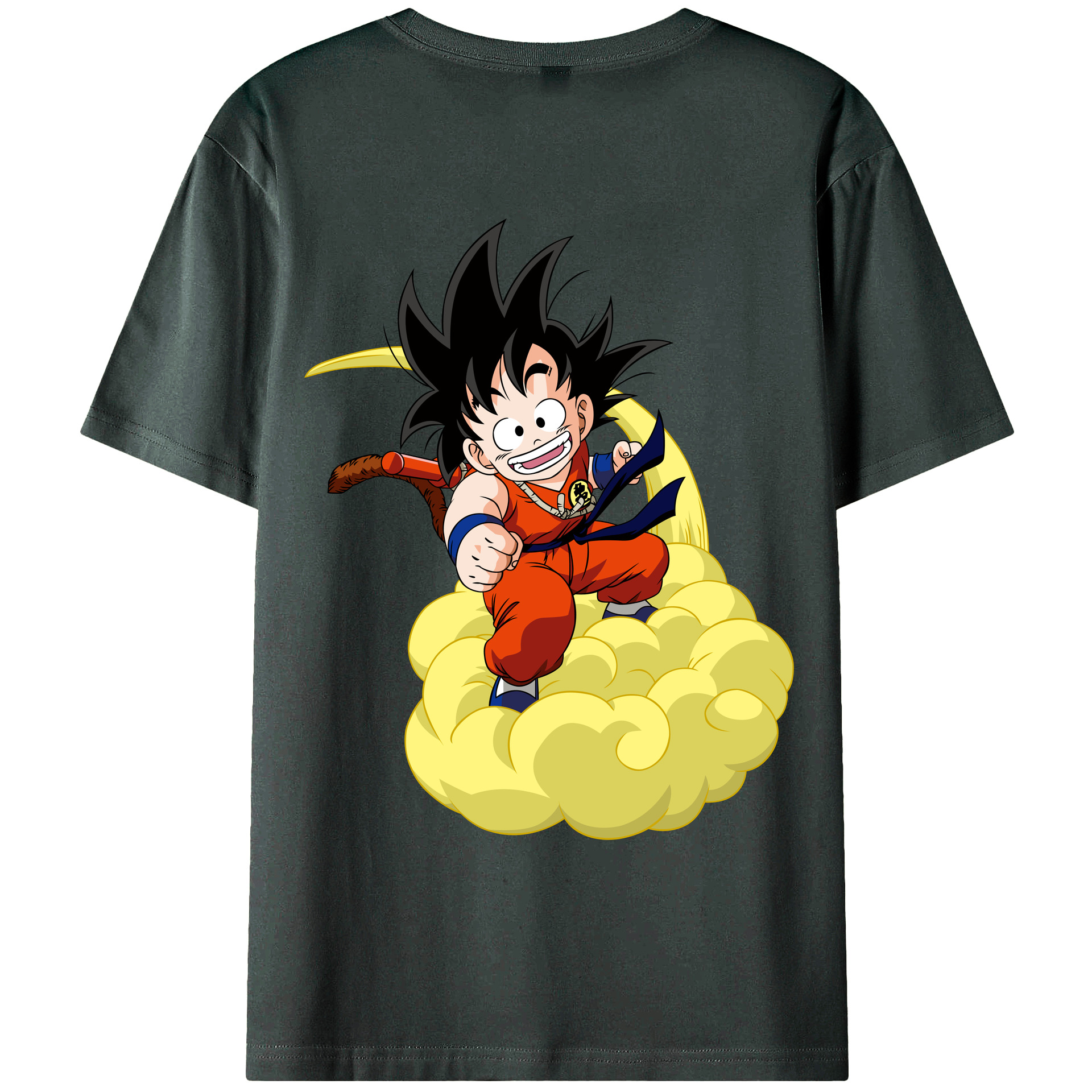 （画像用） ドラゴンボール 孫悟空（そん ごくう）Son Goku カカロット DRAGON BALL Kakarotto 綿100％ メンズ半袖Tシャツ（バックプリント） 通気性